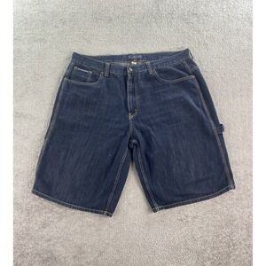 US Polo Assn Shorts Mens 40 Blue Denim Hip Hop Long y2k Carpenter Skater Jorts